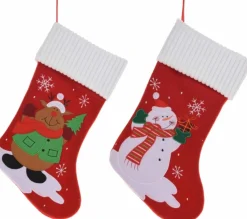 Merkloos Kerstsokken>Setje Van 2X Stuks Kerstsokken Van 46 Cm - Haard Sokken - Cadeau Sokken Voor Kerstmis