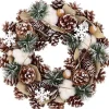 Su0026L Kerstkransen>S&L Luxe Kerstkrans - Wit - Glitters - Sneeuweffect