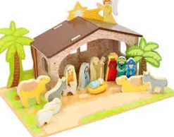 small foot Kerststallen> Speelset Kribbe Van Hout