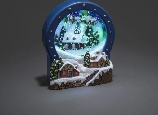 Konst Smide Kerststukjes>Sneeuwlantaarn Voor Binnen - Dorp - 27 Cm Hoog