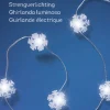 Lumineo Sneeuwvlokken Lichtsnoeren Met Timer 40 Lampjes Wit Op Batterij - Sneeuwvlok Verlichting - Kerstlampjes/Kerstlichtjes Best Sale