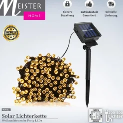 Meisterhome Solar Led 300 Stuks Warm Wit Buitenverlichting Tuinverlichting Party Discount
