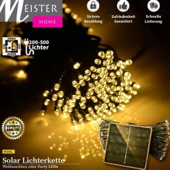 Meisterhome Solar Led 300 Stuks Warm Wit Buitenverlichting Tuinverlichting Party Discount