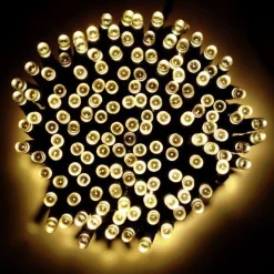 Solarwandlamp.nl Solar Lichtsnoer Led Buiten - 300 Lampen - Warm-Wit Licht - Tuinverlichting Op Zonne-Energie Online