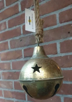 Sommerfield Kersthanger> | Gouden Kerstbal | 13 Cm | Goudkleurig | Tingelt In De Wind