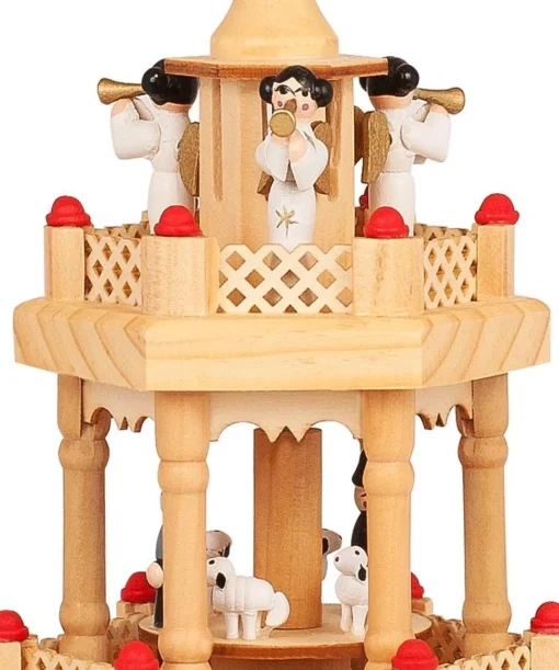Monzana Spielwerk Kerst Piramide 3 Verdiepingen - Echt Hout - 35X20X20Cm Outlet