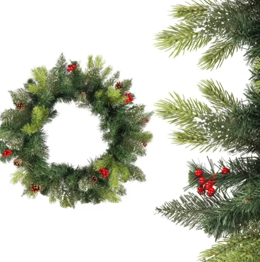 springos Guirlandes> Guirlande - Kerstslinger Deluxe - 1 Meter - Groentinten