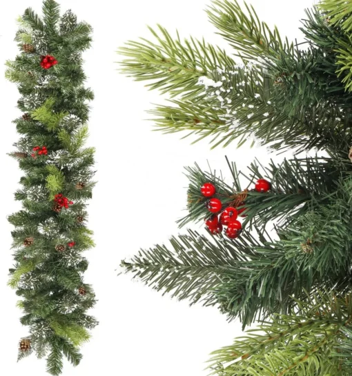 springos Guirlandes> Guirlande - Kerstslinger Deluxe - 1 Meter - Groentinten