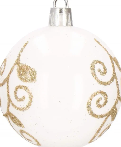 springos Kerstboomversieringen> Kerstballen | Kerstversiering | Onbreekbaar | 153 Stuks | Goud/Wit