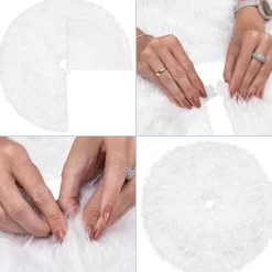 springos Kerstboomrok | Kerstboomkleed | Kerstboomversiering | 85 Cm | Wit Store