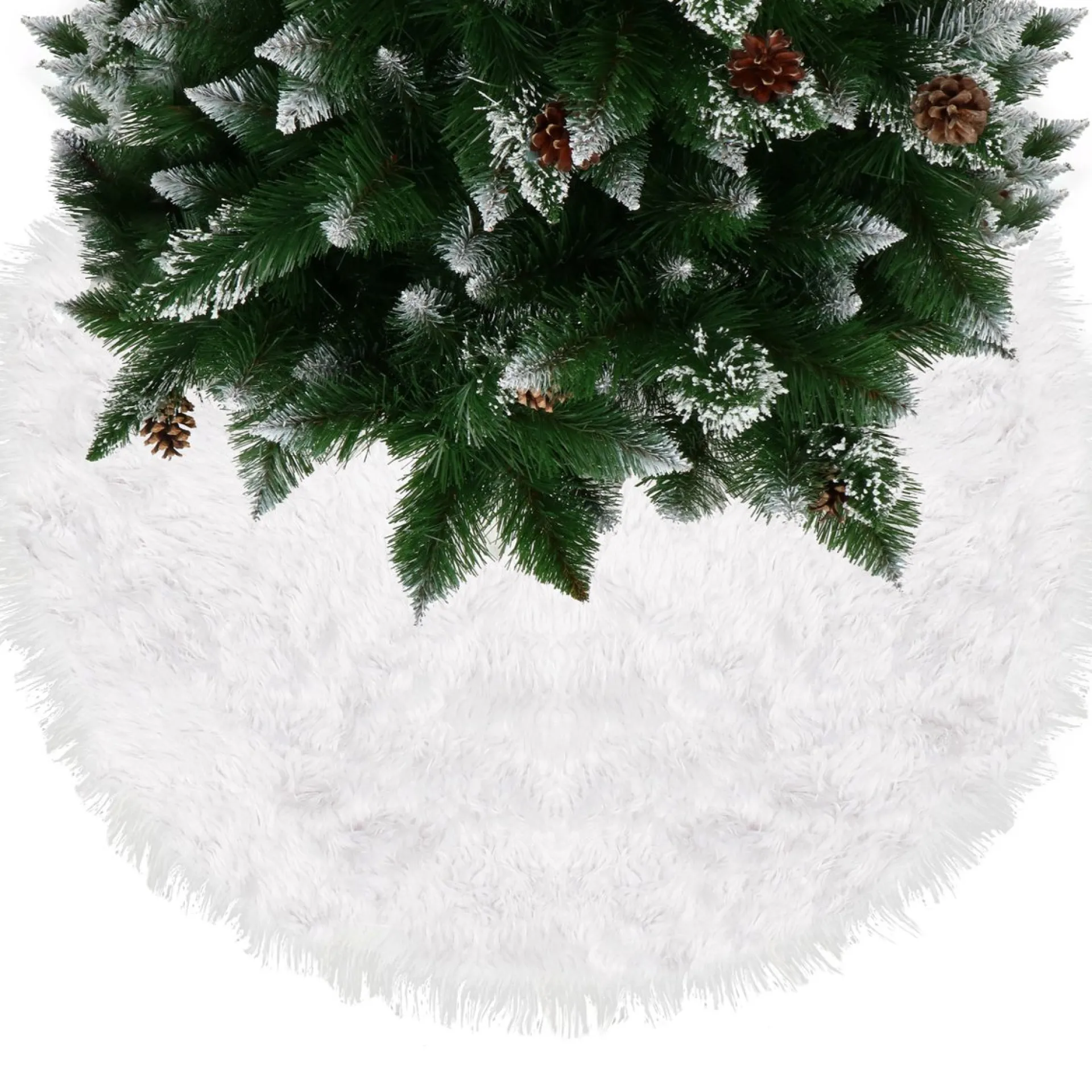 springos Kerstboomrok | Kerstboomkleed | Kerstboomversiering | 85 Cm | Wit Store