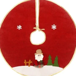 springos Kerstboomrok | Kerstboomkleed | Kerstboomversiering | 57 Cm | Rood Best Sale