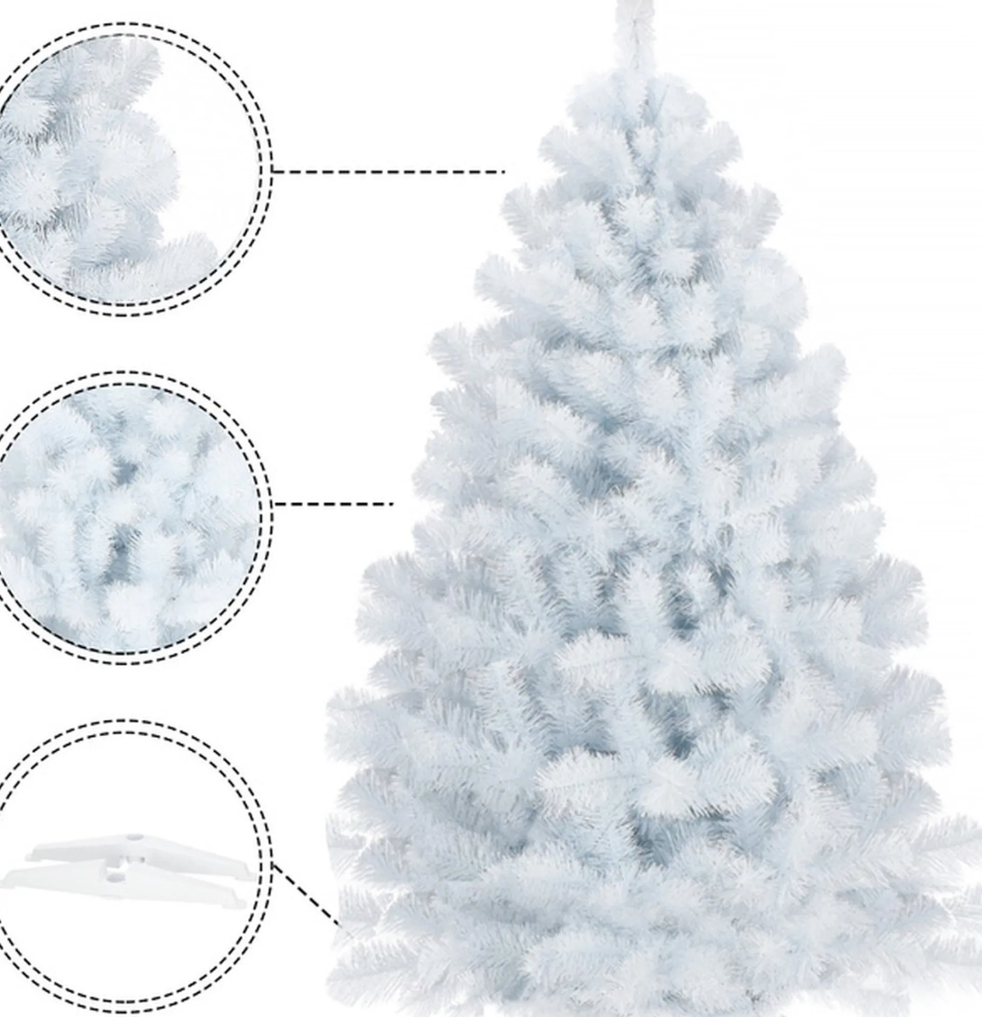 springos Kunstkerstboom | White Fir | Zonder Verlichting | Wit | 150 Cm Hot