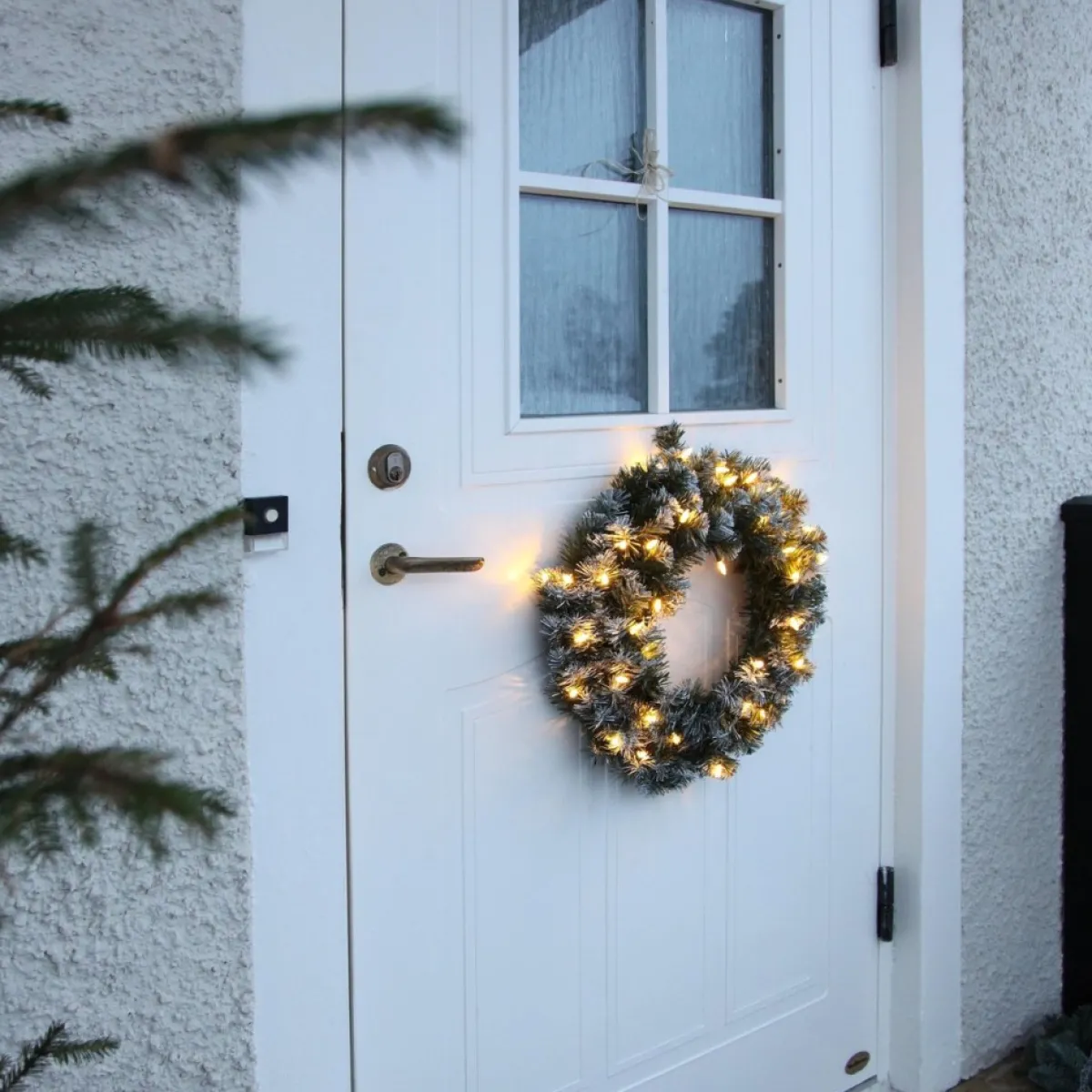 Star Trading Kerstkransen> Kerstkrans Voor Deur | Kerstkrans Met Verlichting 50 Cm | Led-Krans Kerstmis | Verlichte Kransdeco | Kerstkrans Deurkrans | Kerstkrans Led | Krans Deur Kerst