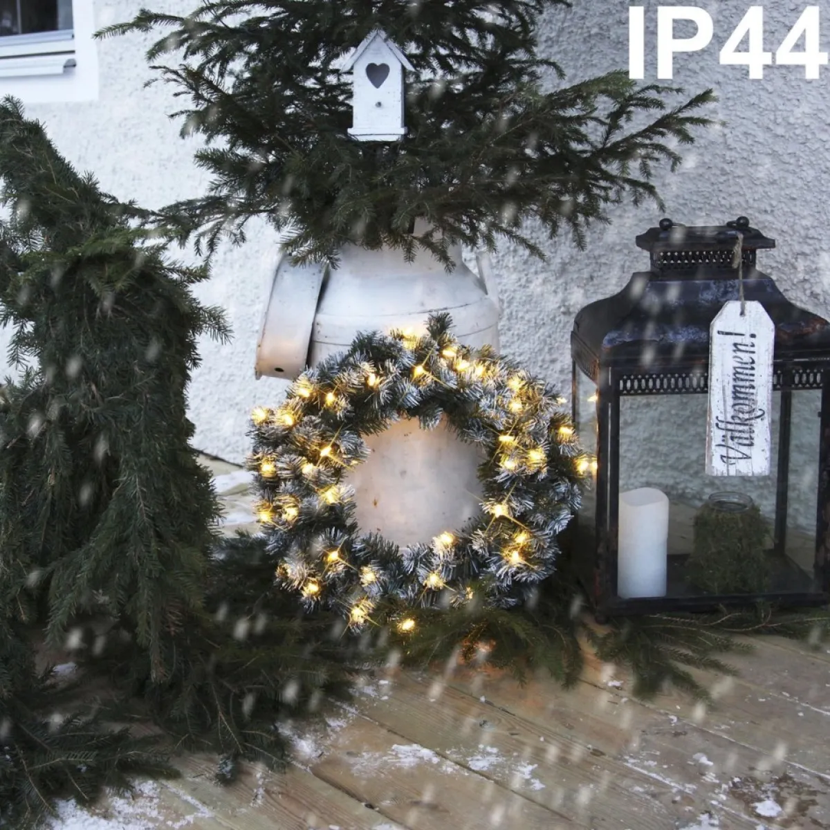 Star Trading Kerstkransen> Kerstkrans Voor Deur | Kerstkrans Met Verlichting 50 Cm | Led-Krans Kerstmis | Verlichte Kransdeco | Kerstkrans Deurkrans | Kerstkrans Led | Krans Deur Kerst