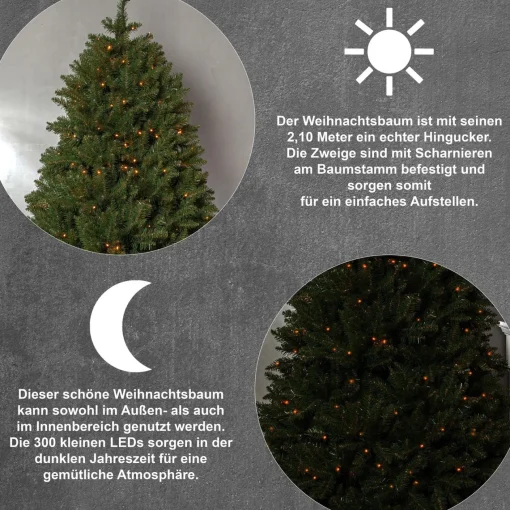 Star Trading Kerstman Fake 2.10M | Kunstkerstboom Met Lichtjes | Kunstkerstbomen | Kunstkerstboom Met Verlichting | Led-Kerstboom Buiten | Led-Kerstboom Outlet