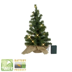 Star Trading Toppy Kunstkerstboom Van, Kleine Kerstboom In Het Groen Met Led-Lichtketting En Timer Voor Binnen, Warm Wit, Werkt Op Batterijen, Hoogte: 45 Cm Discount