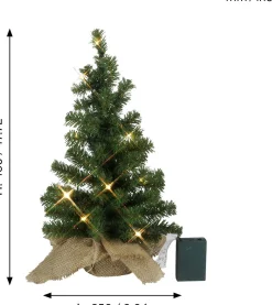 Star Trading Toppy Kunstkerstboom Van, Kleine Kerstboom In Het Groen Met Led-Lichtketting En Timer Voor Binnen, Warm Wit, Werkt Op Batterijen, Hoogte: 45 Cm Discount