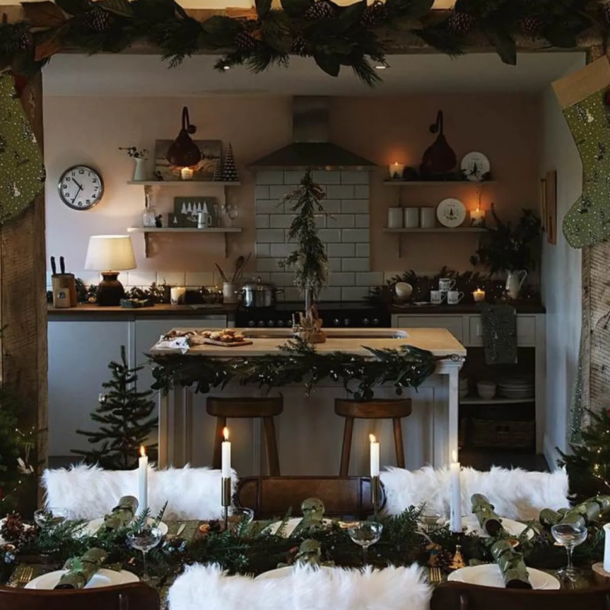 Sophie Allport Kerstsokken>Stijlvolle Decoratie Kerstsok Van - Feestelijke Bos - Grote Christmas Stocking