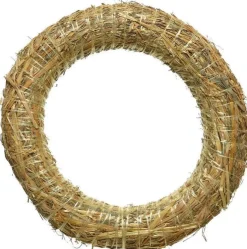 Merkloos Kerstkransen>Stro Kerstkransen Om Te Decoreren 25 Cm - Kerst Deurkransen - Strokransen