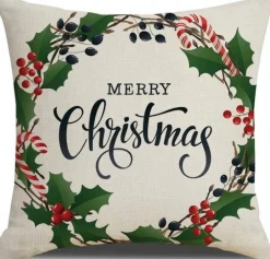 SUNMOOL Kerstkussens></noscript> Kerst Kussenhoes - Kussenhoes - Pillow Cover - 45 X 45Cm 4Stuks