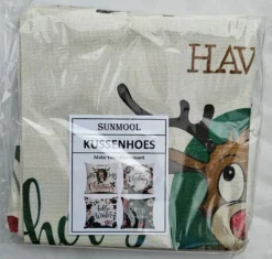 SUNMOOL Kerstkussens></noscript> Kerst Kussenhoes - Kussenhoes - Pillow Cover - 45 X 45Cm 4Stuks