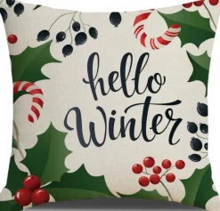 SUNMOOL Kerstkussens></noscript> Kerst Kussenhoes - Kussenhoes - Pillow Cover - 45 X 45Cm 4Stuks