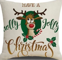 SUNMOOL Kerstkussens></noscript> Kerst Kussenhoes - Kussenhoes - Pillow Cover - 45 X 45Cm 4Stuks