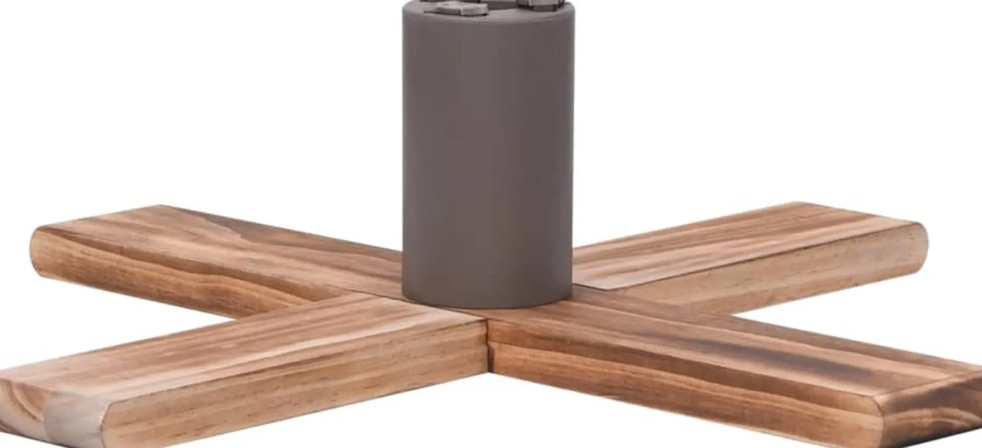 The Living Store Kerstboomstandaard - Kunststof En Hout - 54X54X16 Cm - Geschikt Voor Bomen Tot 2.1 M - Diameter Boomstam 19/22/32 Mm Clearance