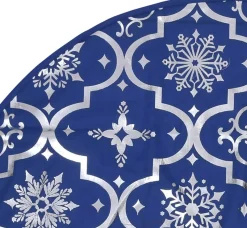 The Living Store Kerstboomrok Luxe Met Sok 122 Cm Stof Kerstboomrok Blauw Clearance