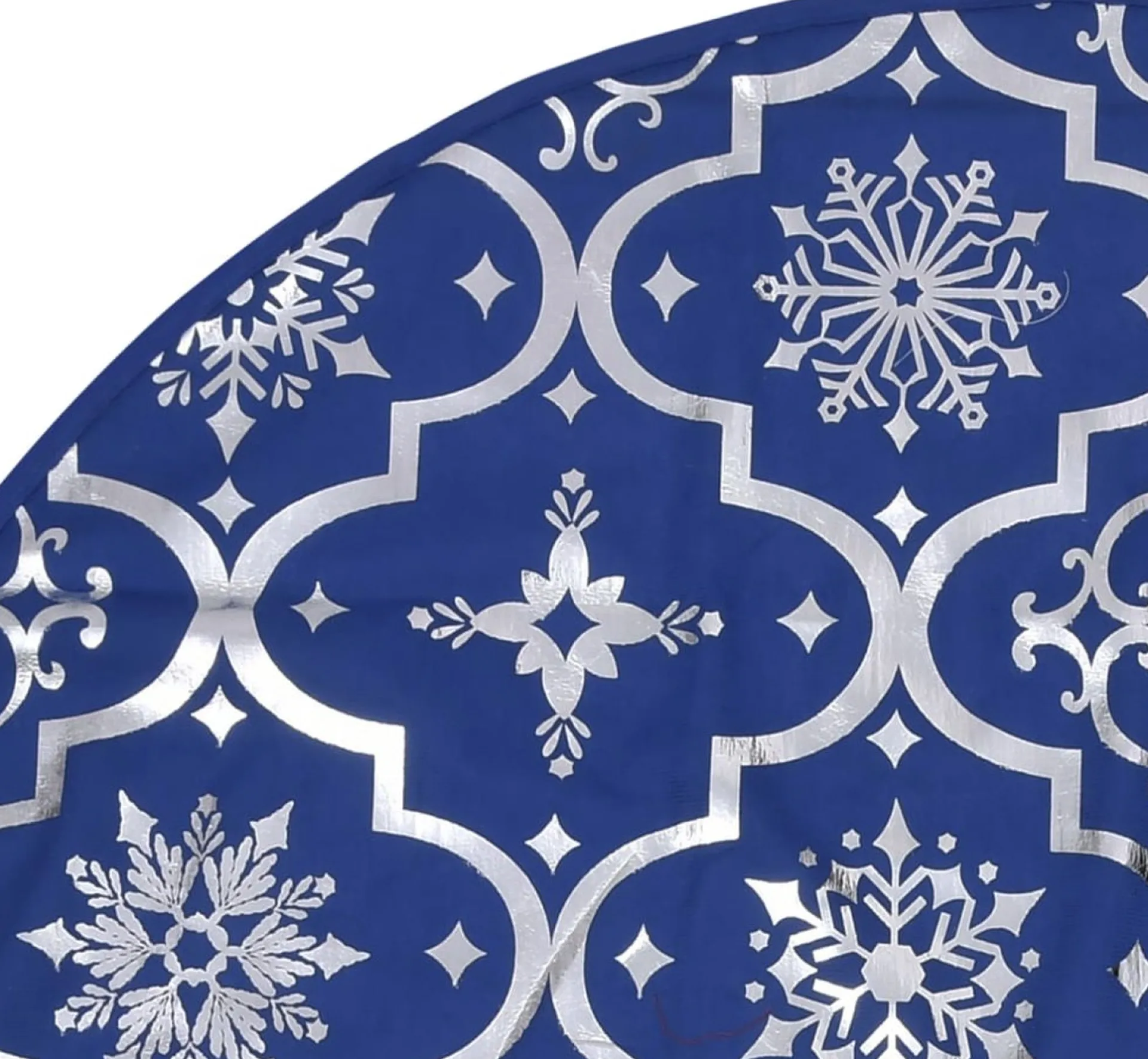 The Living Store Kerstboomrok 150 Cm Diameter - Met Sneeuwpatroon - Inclusief Kerstsok Blauw Online