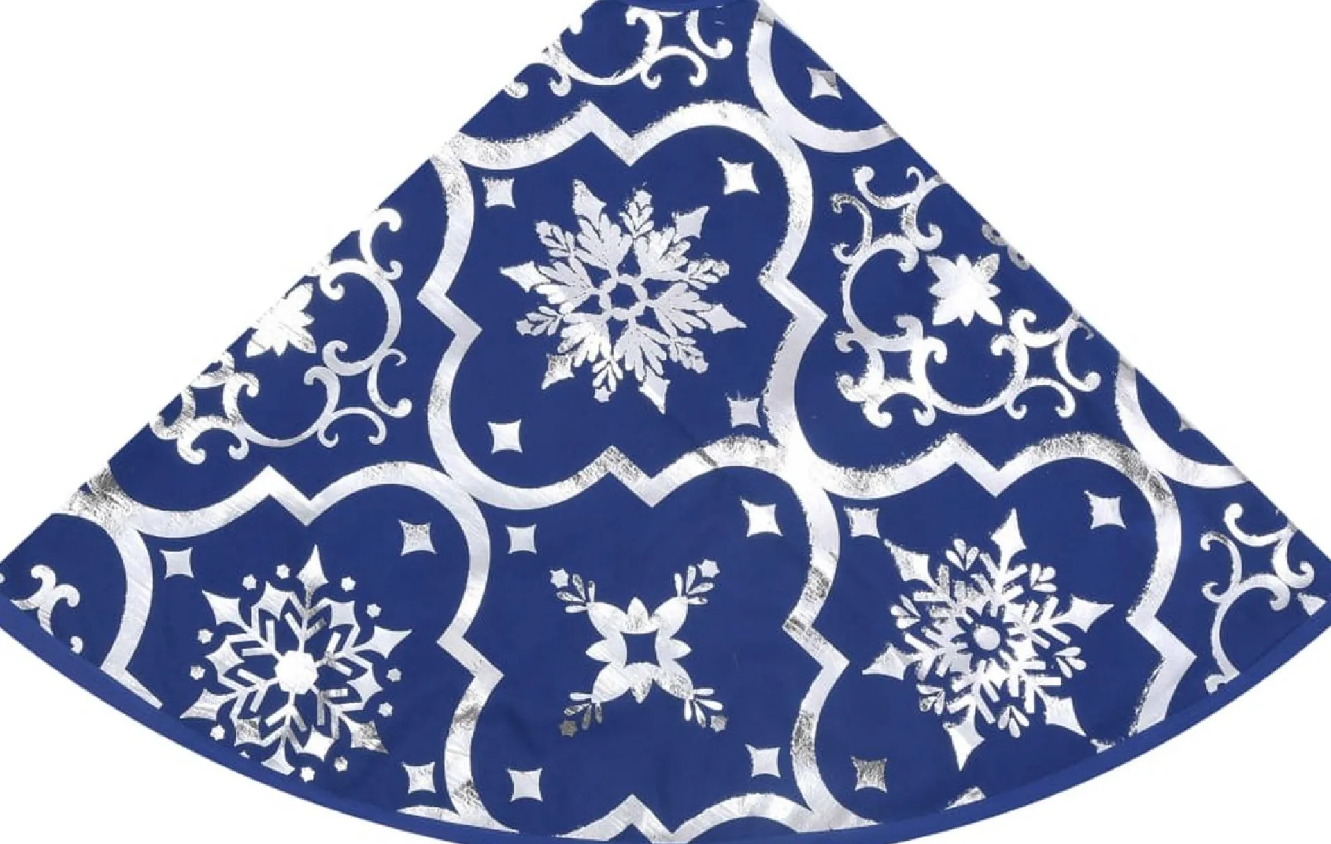 The Living Store Kerstboomrok 150 Cm Diameter - Met Sneeuwpatroon - Inclusief Kerstsok Blauw Online