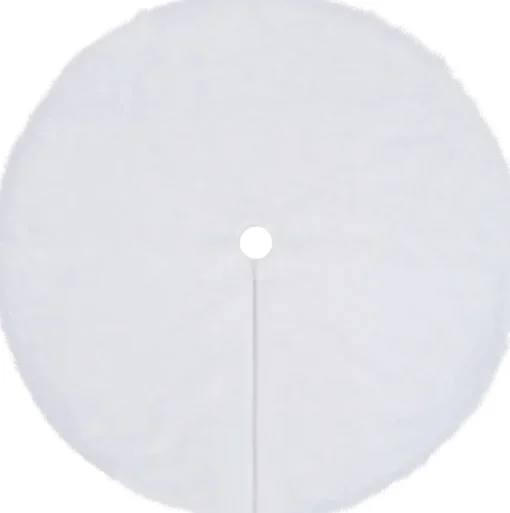 The Living Store Kerstboomrok 122 Cm Kunstbont Wit - Kerstboomrok Cheap