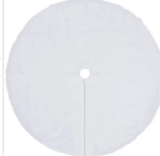 The Living Store Kerstboomrok - Wit 90 Cm - 360 G/M² Kunstbont Met Nonwoven Achterkant Cheap