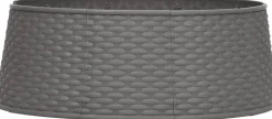 The Living Store Kerstboomkraag - Kunststof 48 Cm Bovenkant / 54 Cm Onderkant - Rattan-Look - Montage Vereist Fashion