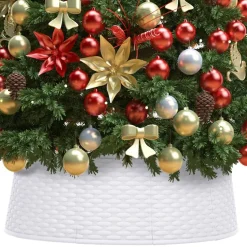 The Living Store Kerstboomkraag Kunststof - 57 Cm Boven - 65 Cm Onder - 19.5 Cm Hoog - Rattan-Look Cheap