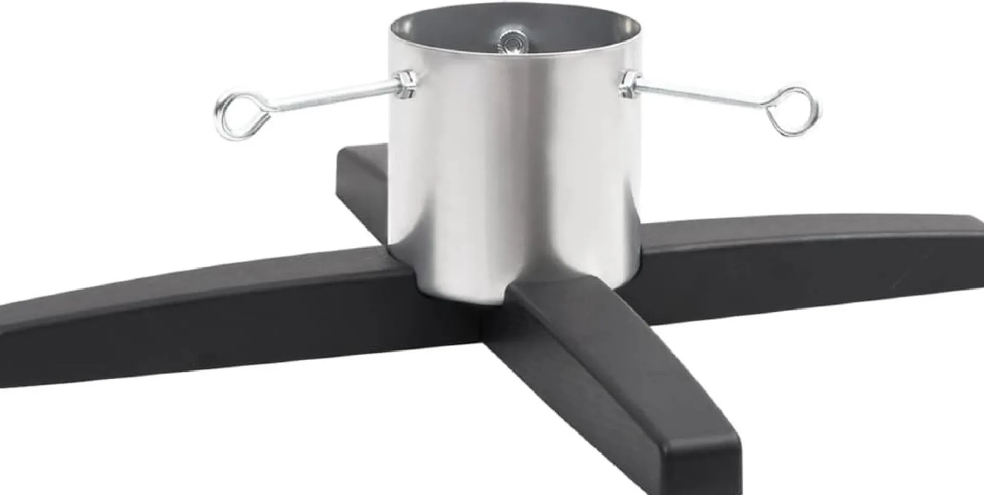 The Living Store Kerstboomstandaard - Stabiele Constructie - Praktisch Waterreservoir - Langdurig Gebruik - Zilver/Zwart - Kunststof/Metaal - 55 X 55 X 15.5 Cm - 1.3 L - Max 2.1 M - Geschikt Voor 50-110 Mm Boomstam Sale