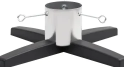 The Living Store Kerstboomstandaard - Stabiele Constructie - Praktisch Waterreservoir - Langdurig Gebruik - Zilver/Zwart - Kunststof/Metaal - 55 X 55 X 15.5 Cm - 1.3 L - Max 2.1 M - Geschikt Voor 50-110 Mm Boomstam Sale