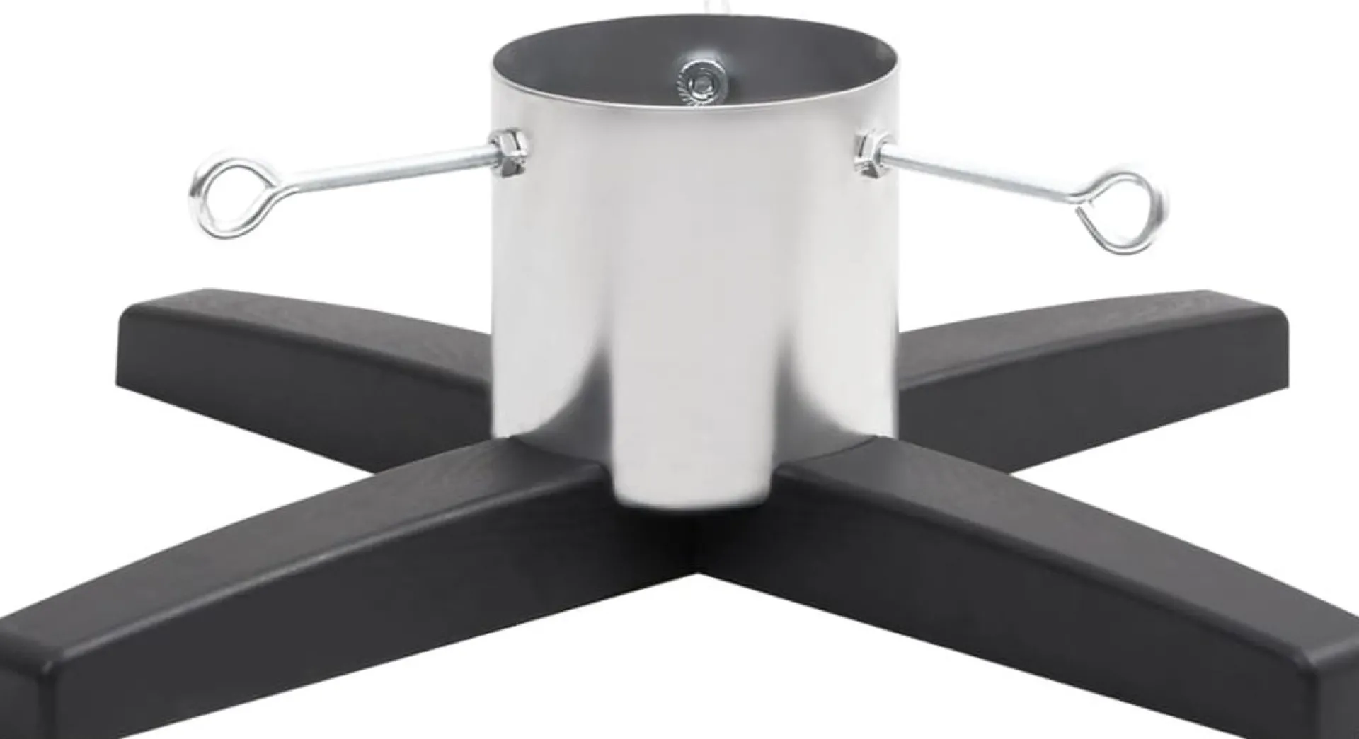 The Living Store Kerstboomstandaard - Stabiele Constructie - Praktisch Waterreservoir - Langdurig Gebruik - Zilver/Zwart - Kunststof/Metaal - 55 X 55 X 15.5 Cm - 1.3 L - Max 2.1 M - Geschikt Voor 50-110 Mm Boomstam Sale