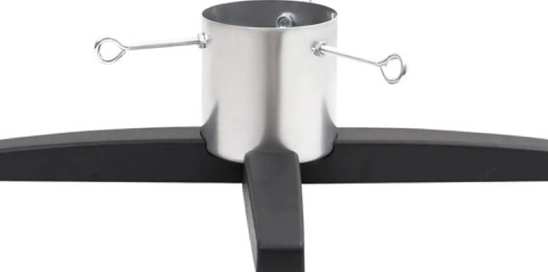 The Living Store Kerstboomstandaard - Stabiele Constructie - Praktisch Waterreservoir - Langdurig Gebruik - Zilver/Zwart - Kunststof/Metaal - 55 X 55 X 15.5 Cm - 1.3 L - Max 2.1 M - Geschikt Voor 50-110 Mm Boomstam Sale