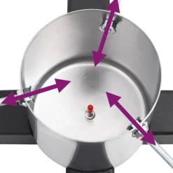 The Living Store Kerstboomstandaard - Stabiele Constructie - Praktisch Waterreservoir - Langdurig Gebruik - Zilver/Zwart - Kunststof/Metaal - 55 X 55 X 15.5 Cm - 1.3 L - Max 2.1 M - Geschikt Voor 50-110 Mm Boomstam Sale