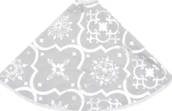 The Living Store Kerstboomrok Sneeuwpatroon 150 Cm - Inclusief Kerstsok Wit Store