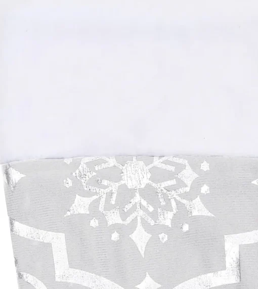 The Living Store Kerstboomrok Luxe 122 Cm - Stof - Sneeuwpatroon - Inclusief Kerstsok Wit Shop