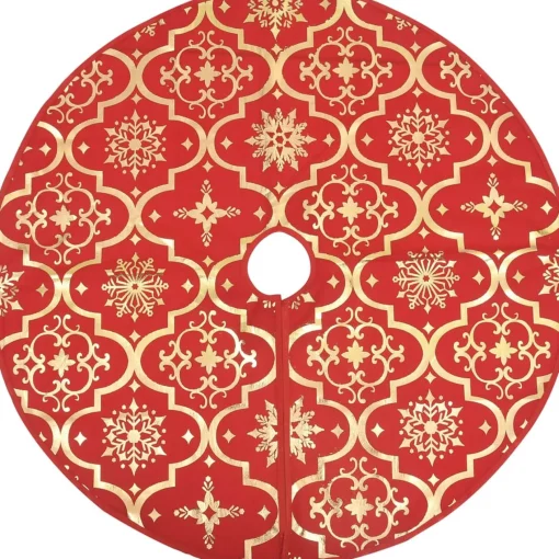 The Living Store Kerstboomrok 122 Cm - Met Sneeuwpatroon - Inclusief Kerstsok Rood Sale