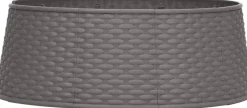 The Living Store Kerstboomkraag - Rattan-Look - Kunststof 57 Cm - 65 Cm - 19.5 Cm Best