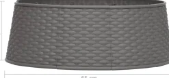 The Living Store Kerstboomkraag - Rattan-Look - Kunststof 57 Cm - 65 Cm - 19.5 Cm Best