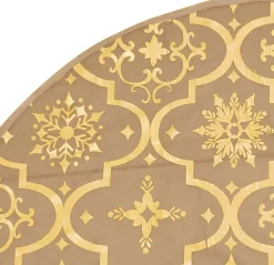 The Living Store Kerstboomrok - Sneeuwpatroon - 150 Cm Geel Store