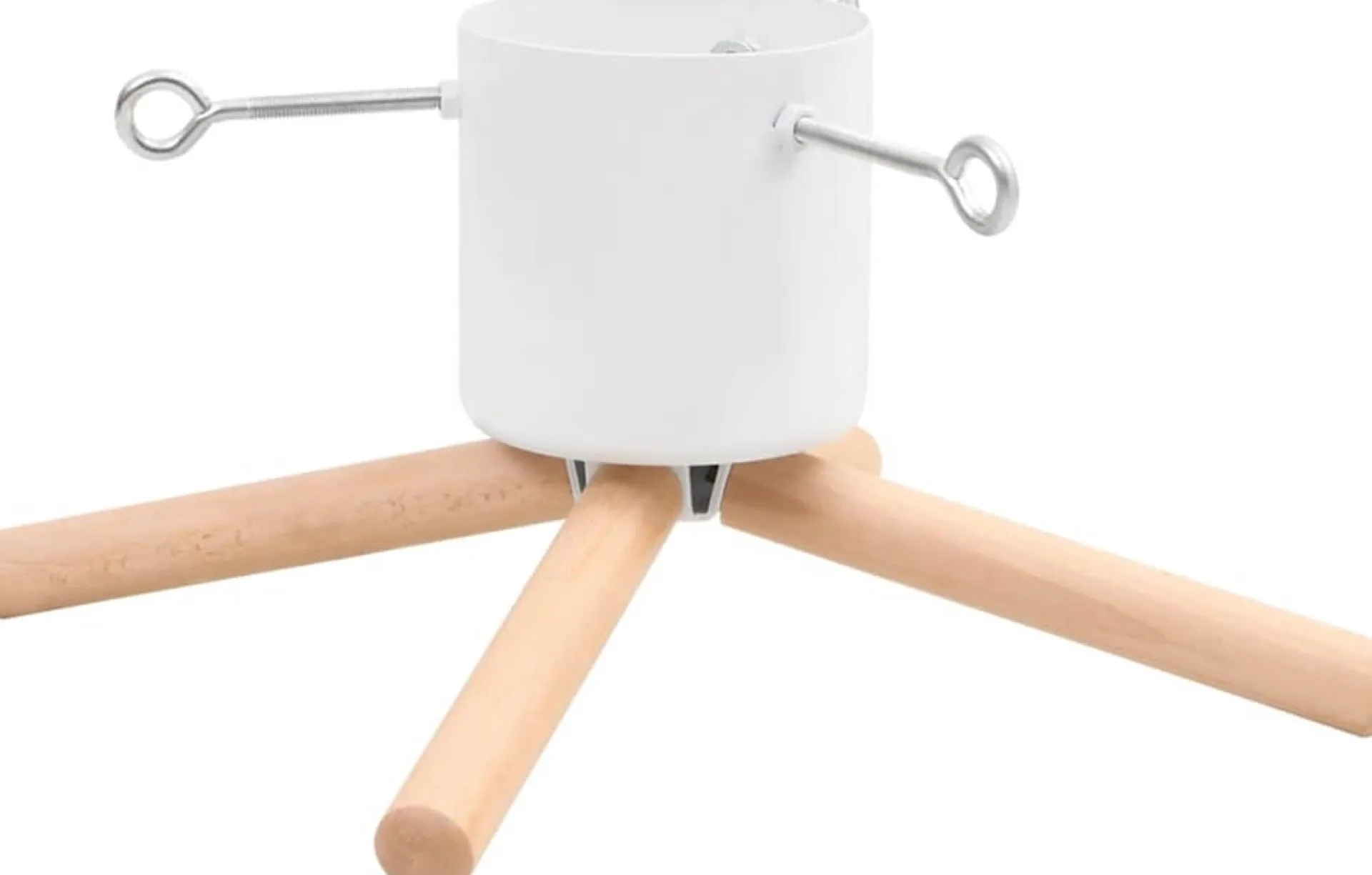 The Living Store Kerstboomstandaard - Kruisbasis - Waterreservoir - Duurzaam - Montagehandleiding - Wit - Hout En Metaal - 46X46X21Cm - 1.3L - 2.1M - 30-110Mm - Geschikt Voor Echte Boom Best