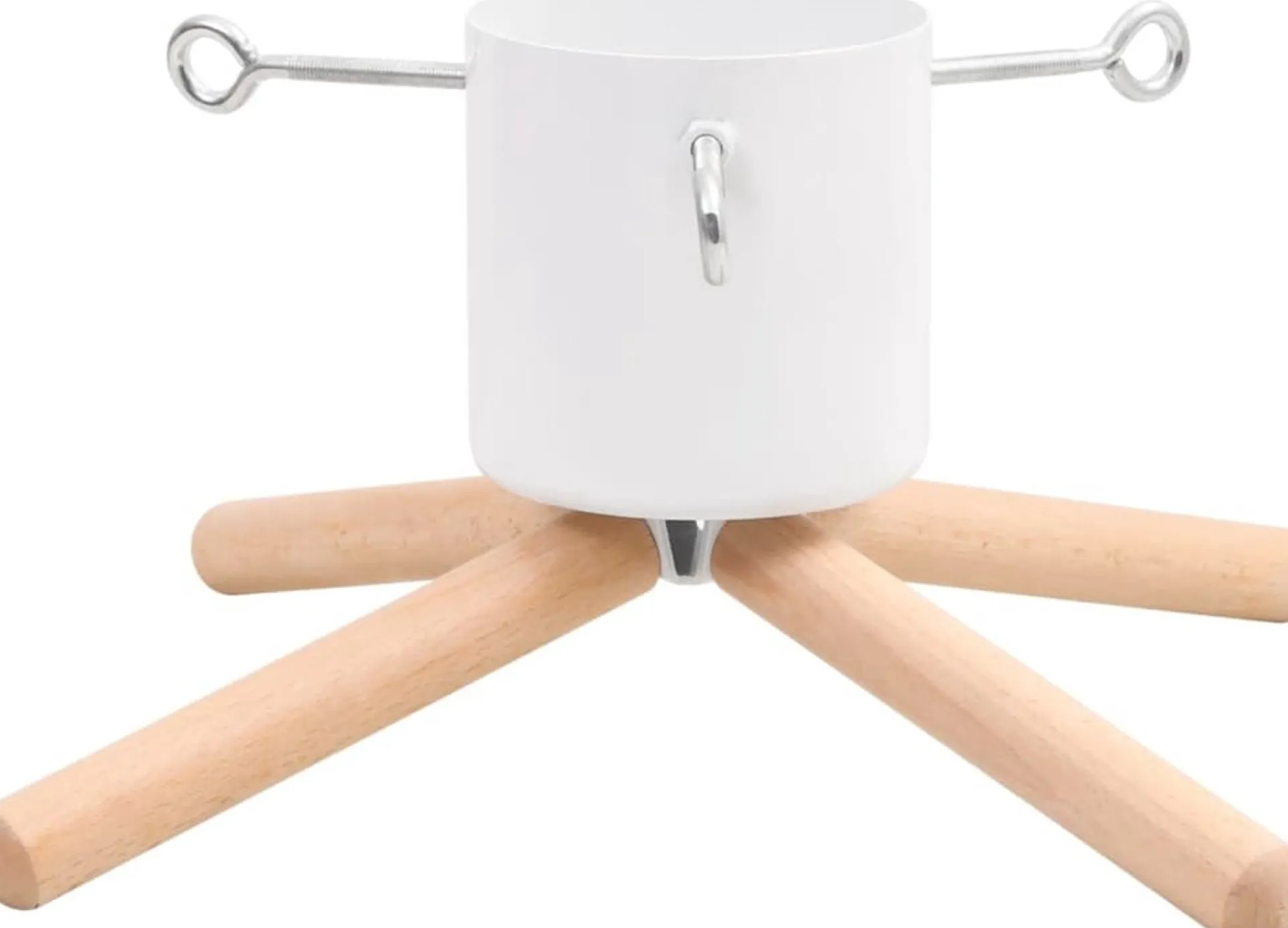 The Living Store Kerstboomstandaard - Kruisbasis - Waterreservoir - Duurzaam - Montagehandleiding - Wit - Hout En Metaal - 46X46X21Cm - 1.3L - 2.1M - 30-110Mm - Geschikt Voor Echte Boom Best