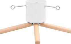 The Living Store Kerstboomstandaard - Kruisbasis - Waterreservoir - Duurzaam - Montagehandleiding - Wit - Hout En Metaal - 46X46X21Cm - 1.3L - 2.1M - 30-110Mm - Geschikt Voor Echte Boom Best